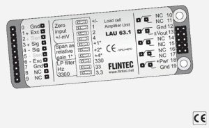 Módulo amplificador LAU 63.1 con salida -10 +10 V